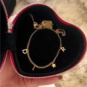 Gold Letter Charm Necklace